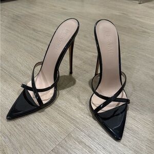 Femme LA Black Strappy Heels